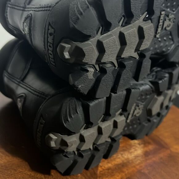 🔥🔥 ROCKY 6" Alpha Force Combat Boots #2167 Black Leather Men Sz 9M - PERFECT - Picture 9 of 11